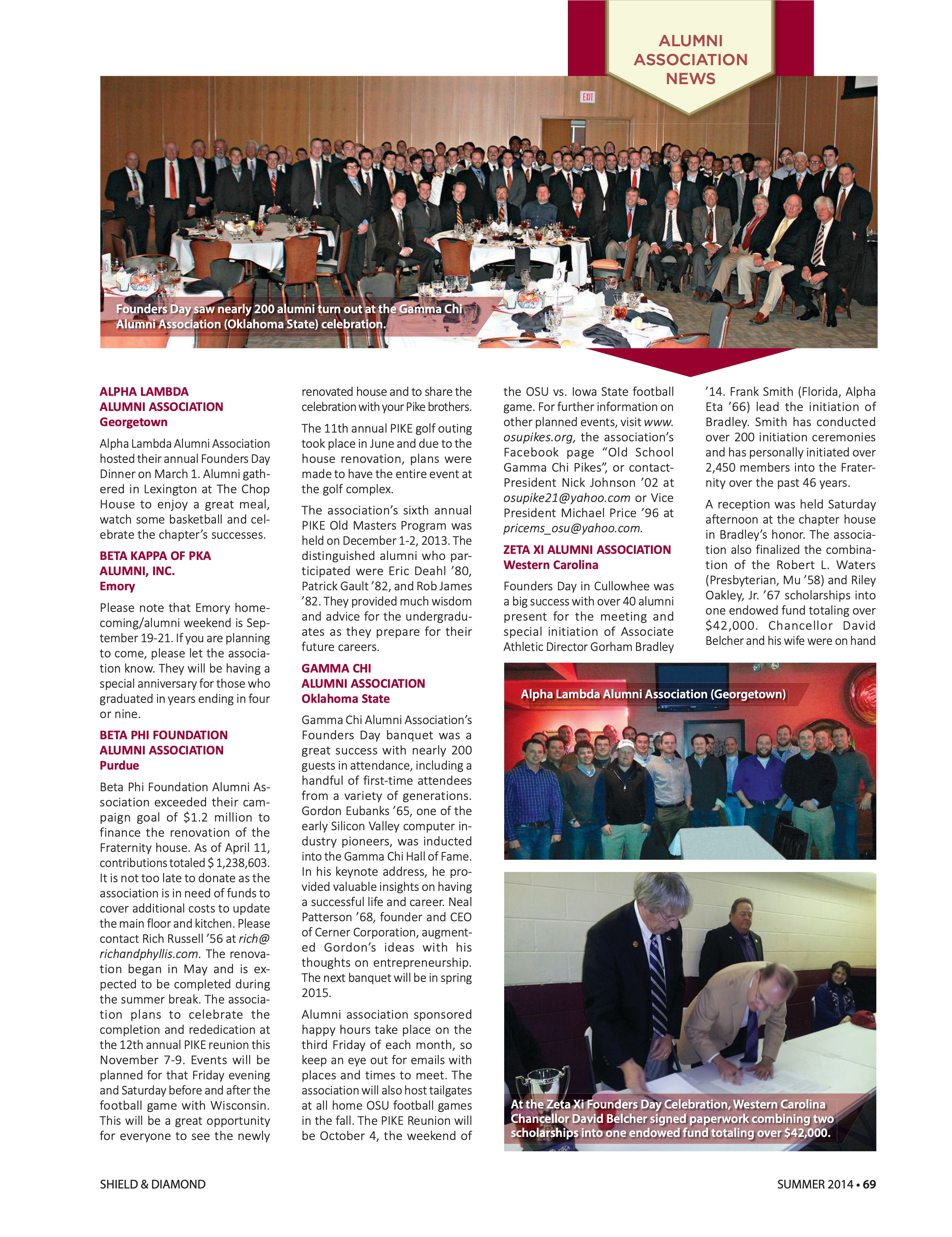 Alumni Association News, Summer 2014